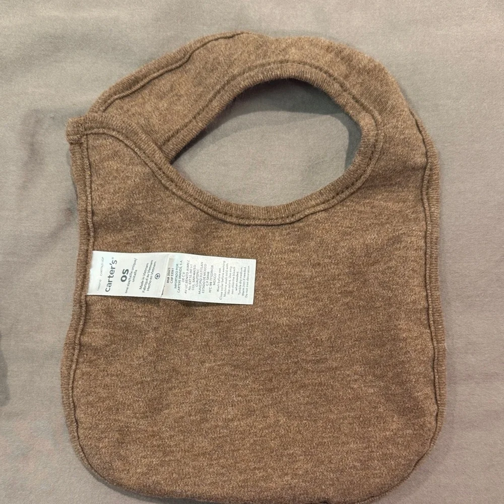 Carter's Tan Football Design Bib